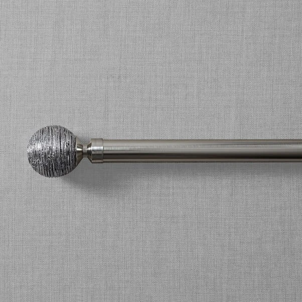 Dunelm Holford Fixed Satin Silver Curtain Pole Dia. 28mm 2 Dunelm Holford Fixed Satin Silver Curtain Pole Dia. 28mm - Image 2