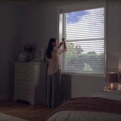 Dunelm 50mm Slats Room Darkening White Venetian Blind 9 Dunelm 50mm Slats Room Darkening White Venetian Blind -Best Curtain Shop 1000148512 alt03