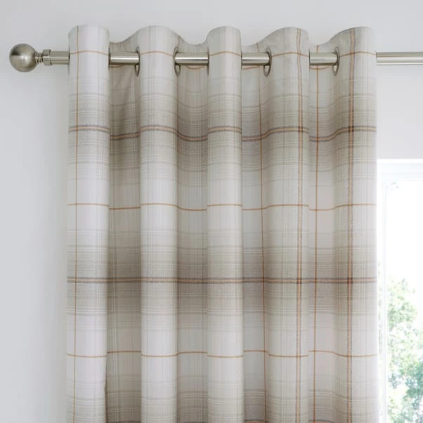 Dunelm Albie Natural Blackout Eyelet Curtains 2 Dunelm Albie Natural Blackout Eyelet Curtains - Image 2