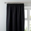 Dunelm Solar Black Blackout Pencil Pleat Curtains