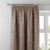Luxury Collection Chenille Taupe Pencil Pleat Curtains
