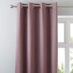 Dunelm Solar Mauve Blackout Eyelet Curtains