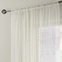 Dunelm Antique Grace Cream Slot Top Net Panel