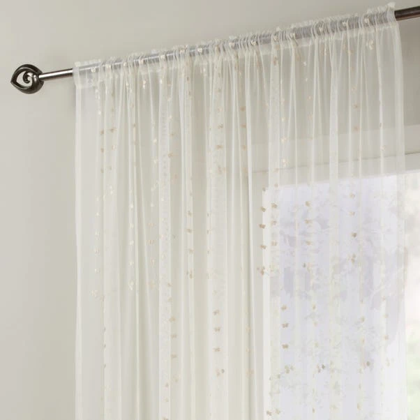 Dunelm Antique Grace Cream Slot Top Net Panel 1 Dunelm Antique Grace Cream Slot Top Net Panel