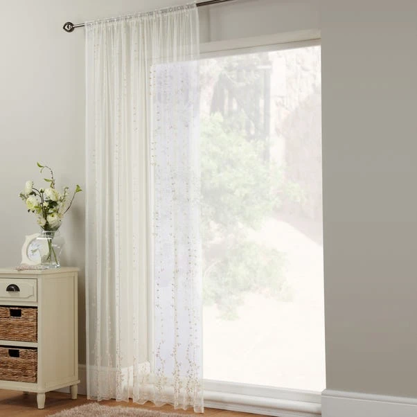 Dunelm Antique Grace Cream Slot Top Net Panel 2 Dunelm Antique Grace Cream Slot Top Net Panel - Image 2