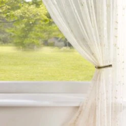 Dunelm Antique Grace Cream Slot Top Net Panel 6 Dunelm Antique Grace Cream Slot Top Net Panel -Best Curtain Shop 30169649 alt03