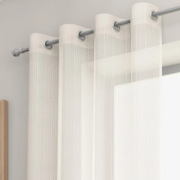 Dunelm Jessica Shimmer Single Eyelet Voile Panel 1 Dunelm Jessica Shimmer Single Eyelet Voile Panel