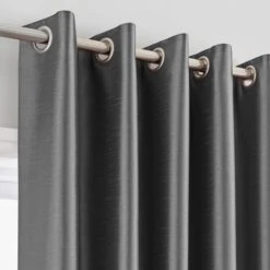 Dunelm Montana Charcoal Eyelet Curtains