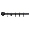 Dunelm Satina Extendable Matte Black Curtain Pole Dia. 25/28mm