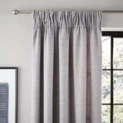 Dunelm Vermont Dove Grey Pencil Pleat Curtains