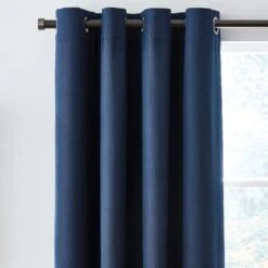 Dunelm Solar Navy Blackout Eyelet Curtains