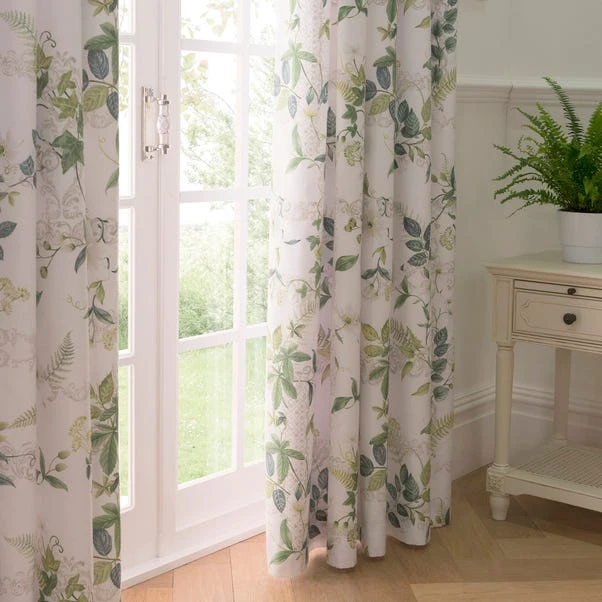 Dorma Botanical Garden Blackout Pencil Pleat Curtains 1 Dorma Botanical Garden Blackout Pencil Pleat Curtains