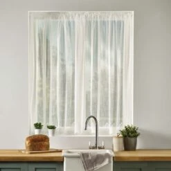 Dunelm By The Metre April Slot Top Lace Voile Fabric