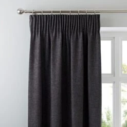Dunelm Vermont Charcoal Pencil Pleat Curtains