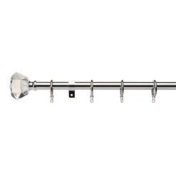 Dunelm Spectrum Extendable Chrome Curtain Pole Dia. 16/19mm