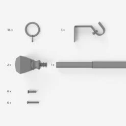 Dunelm Spectrum Extendable Chrome Curtain Pole Dia. 16/19mm 5 Dunelm Spectrum Extendable Chrome Curtain Pole Dia. 16/19mm -Best Curtain Shop 30466087 alt09