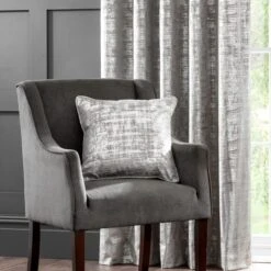 Dunelm Romano Silver Velour Eyelet Curtains 8 Dunelm Romano Silver Velour Eyelet Curtains -Best Curtain Shop 30563279 alt07