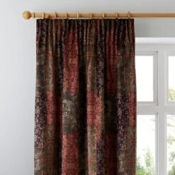 Luxury Collection Belmont Burgundy Velvet Pencil Pleat Curtains