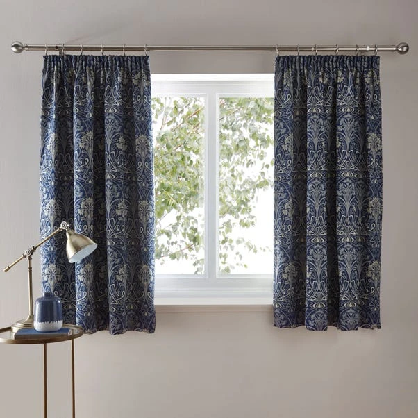 Luxury Collection Lucetta Navy Pencil Pleat Curtains 6 Luxury Collection Lucetta Navy Pencil Pleat Curtains - Image 6
