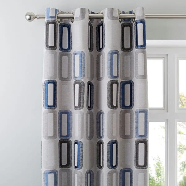 Elements Dahl Blue Eyelet Curtains 1 Elements Dahl Blue Eyelet Curtains