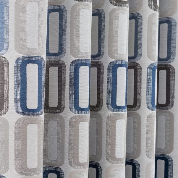 Elements Dahl Blue Eyelet Curtains 3 Elements Dahl Blue Eyelet Curtains - Image 3