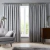 Luxury Collection Parker Grey Chenille Pencil Pleat Curtains