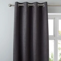 Dunelm Solar Slate Blackout Eyelet Curtains