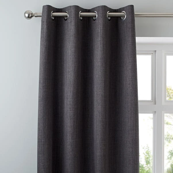 Dunelm Solar Slate Blackout Eyelet Curtains 1 Dunelm Solar Slate Blackout Eyelet Curtains