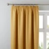 Dunelm Solar Mustard Blackout Pencil Pleat Curtains