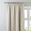 Dunelm Luna Brushed Natural Blackout Pencil Pleat Curtains