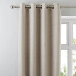 Dunelm Jennings Natural Thermal Eyelet Curtains