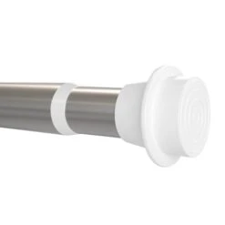 Dunelm Easy Fit 60 Second Satin Silver Extendable Tension Curtain Pole Dia. 19/22mm -Best Curtain Shop 30648654 alt03