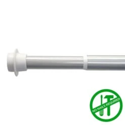 Dunelm Easy Fit 60 Second Satin Silver Extendable Tension Curtain Pole Dia. 19/22mm -Best Curtain Shop 30648654 alt05