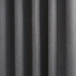 Dunelm Luna Brushed Charcoal Blackout Eyelet Door Curtain 7 Dunelm Luna Brushed Charcoal Blackout Eyelet Door Curtain -Best Curtain Shop 30648973 alt02