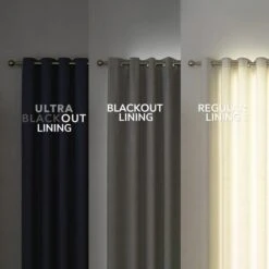 Dunelm Luna Brushed Charcoal Blackout Eyelet Door Curtain 8 Dunelm Luna Brushed Charcoal Blackout Eyelet Door Curtain -Best Curtain Shop 30648973 alt08