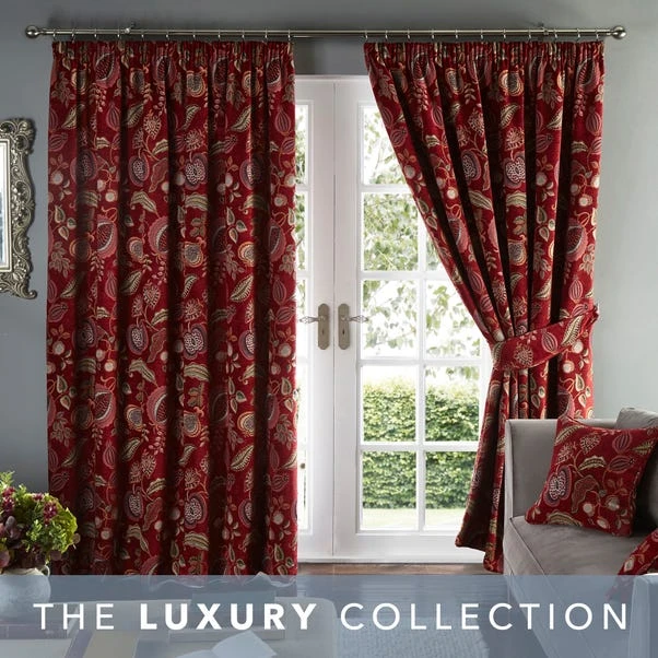 Luxury Collection Edina Chenille Pencil Pleat Curtains 2 Luxury Collection Edina Chenille Pencil Pleat Curtains - Image 2
