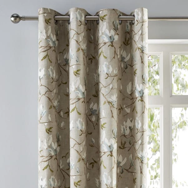 Luxury Collection Magnolia Green Eyelet Curtains 1 Luxury Collection Magnolia Green Eyelet Curtains