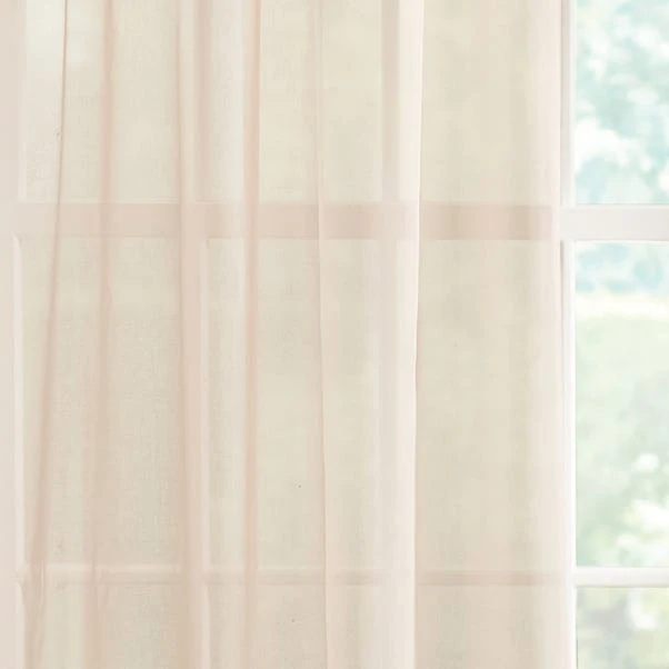 Dunelm Sheer Elegance Blush Tape Top Single Voile Panel 3 Dunelm Sheer Elegance Blush Tape Top Single Voile Panel - Image 3