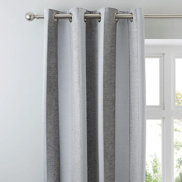 Luxury Collection Parker Grey Chenille Eyelet Curtains 1 Luxury Collection Parker Grey Chenille Eyelet Curtains