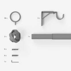 Dunelm Cecile Extendable Chrome Eyelet Curtain Pole Dia. 28mm 10 Dunelm Cecile Extendable Chrome Eyelet Curtain Pole Dia. 28mm -Best Curtain Shop 30687635 alt04