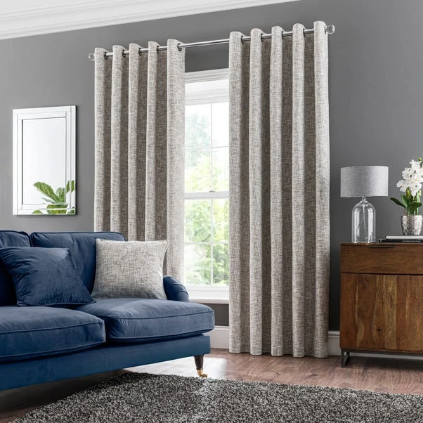Luxury Collection Harlow Natural Eyelet Curtains 2 Luxury Collection Harlow Natural Eyelet Curtains - Image 2