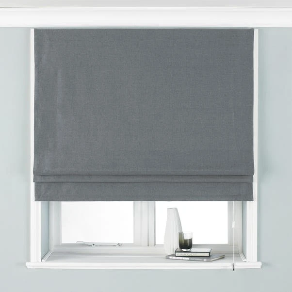 Riva Home Atlantic Grey Roman Blind 1 Riva Home Atlantic Grey Roman Blind