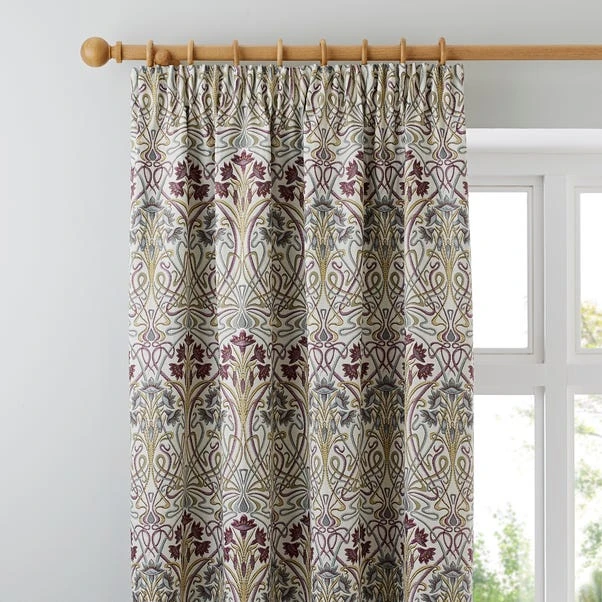 Luxury Collection Lucetta Mauve Pencil Pleat Curtains 1 Luxury Collection Lucetta Mauve Pencil Pleat Curtains