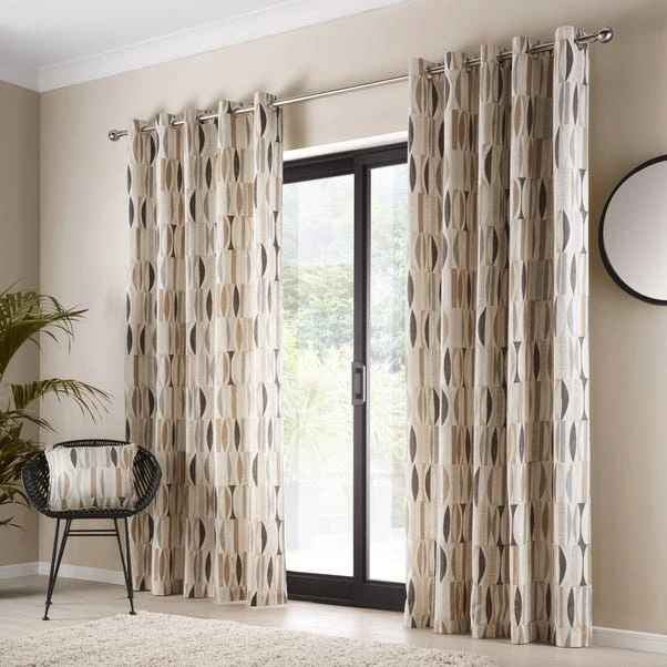 Dunelm Cuba Natural Eyelet Curtains 2 Dunelm Cuba Natural Eyelet Curtains - Image 2