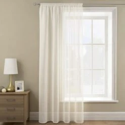 Dunelm Sheer Elegance Ivory Slot Top Single Voile Panel