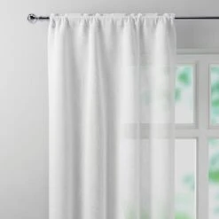 Dunelm Crushed White Slot Top Single Voile Panel