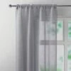 Dunelm Crushed Grey Slot Top Single Voile Panel