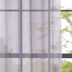 Dunelm Crushed Grey Eyelet Single Voile Panel -Best Curtain Shop 30716605 alt02