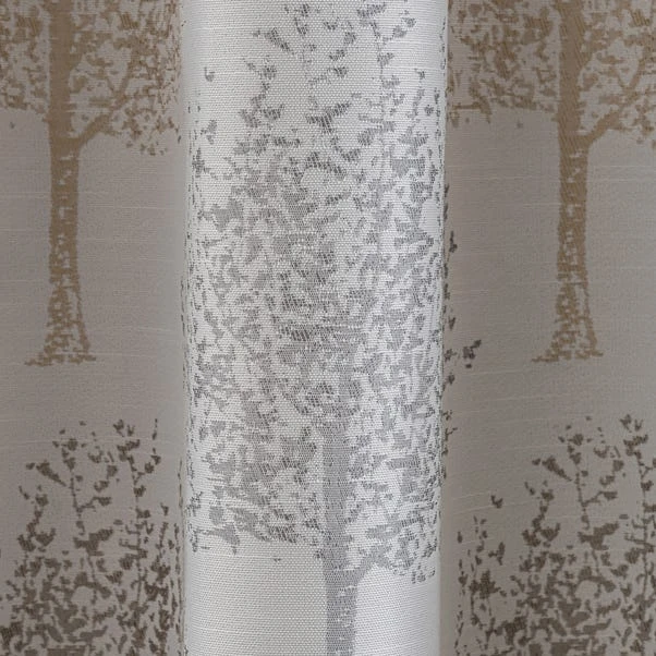 Luxury Collection Jacquard Trees Dove Grey Pencil Pleat Curtains 3 Luxury Collection Jacquard Trees Dove Grey Pencil Pleat Curtains - Image 3