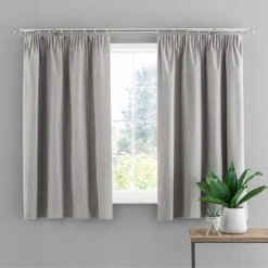 Dunelm Luna Mid Grey Blackout Pencil Pleat Curtains -Best Curtain Shop 30717047 alt05